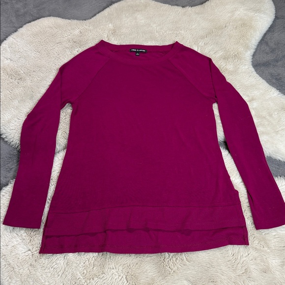 Cable & Gauge Sweater Raspberry Small Spring Summer - Picture 2 of 9